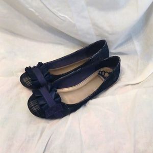 Fergalicious Navy Plaid Flats 7.5M
